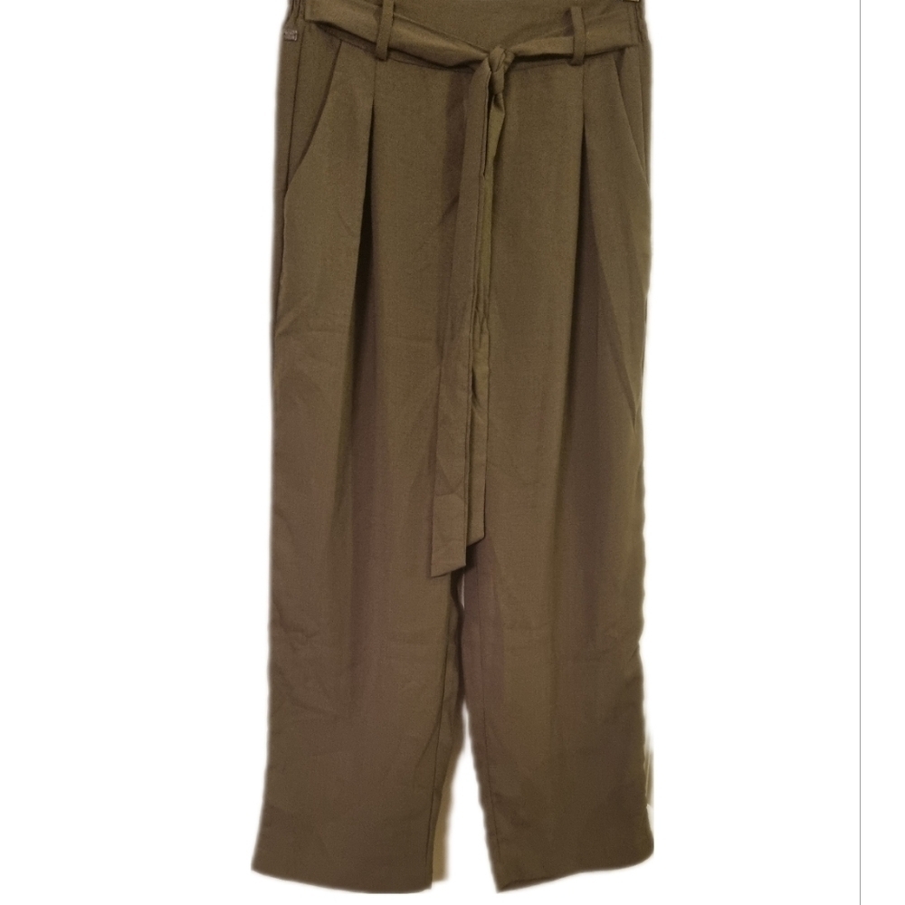 Monk & Lou wide leg pants w tie front elasticized back waistband Sz Xs - Picture 2 of 5